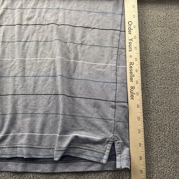 Travis Mathew Polo Shirt Medium Striped Short Sleeve Golf Golfing Casual Men's - Picture 12 of 14